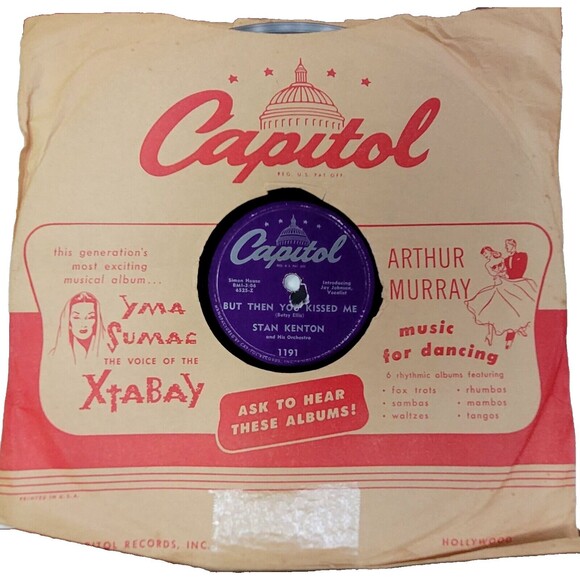 Stan Kenton 78 Easy Go / But Then You Kissed Me on Capitol 1191 V++ Jazz 1950 - Picture 2 of 2